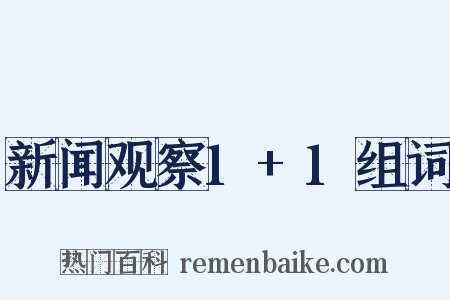 新闻观察1+1组词是什么意思的图片